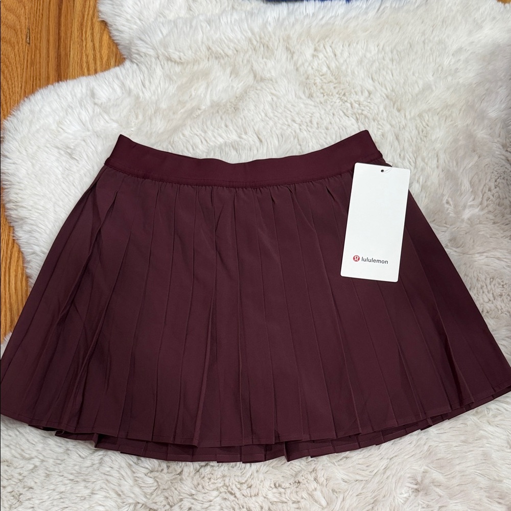 lululemon athletica Women's Pleated Skater Skirt in Burgundy